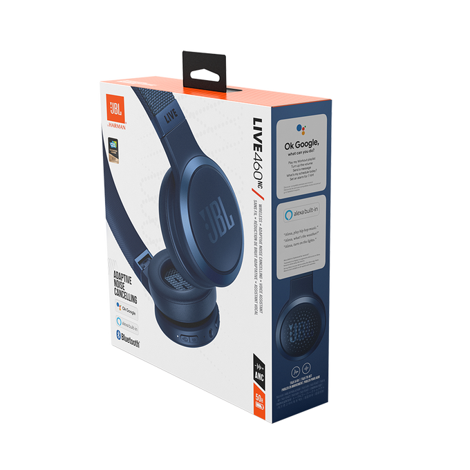 JBL Live 460NC - Blue - Wireless on-ear NC headphones - Detailshot 10 image number null
